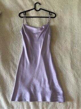 Express Lilac Satin mini Slip Dress